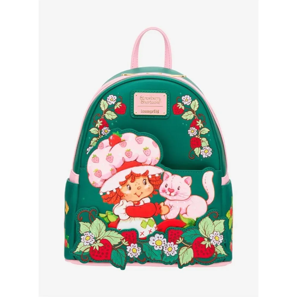 Loungefly Strawberry Shortcake Custard & Strawberry Embroidered Mini Backpack